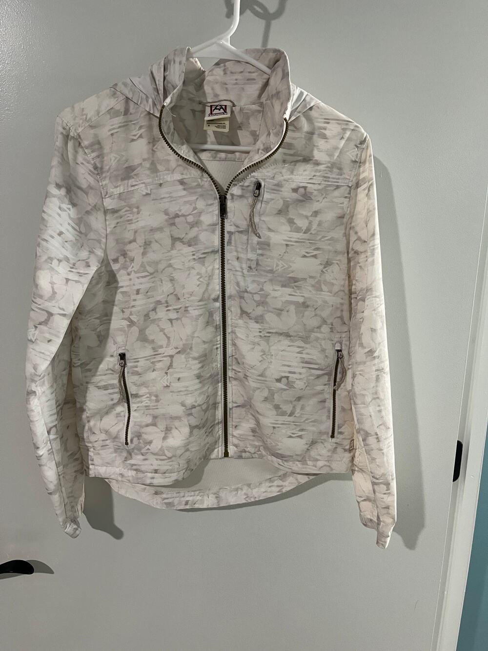 Avalanche Light Hooded Hiking Jacket Floral Neutral Print Full Zip Women’s Small